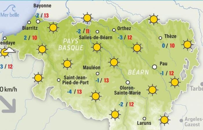 Prévisions météo pour ce samedi 18 janvier à Pau, en Béarn et au Pays Basque : gel et soleil