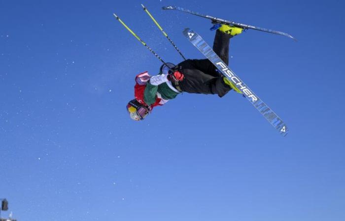 Mathilde Gremaud sur le podium à Laax