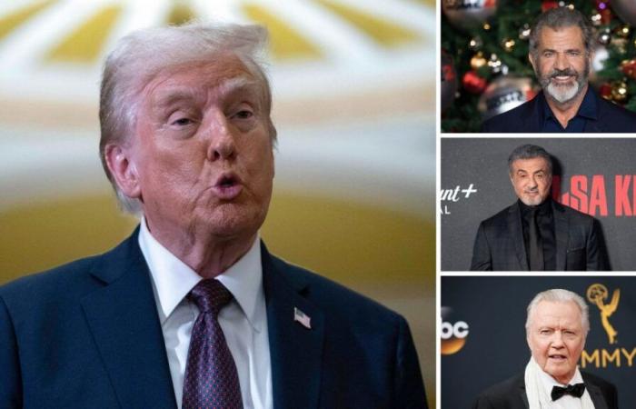 Donald Trump nomme Mel Gibson, Sylvester Stallone et Jon Voight « envoyés spéciaux » à Hollywood