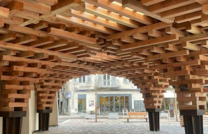 En Isère, une nouvelle halle en bois inspirée des temples japonais