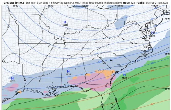 va-t-il neiger à la Nouvelle-Orléans à quel point fera-t-il froid glace mélangée hivernale