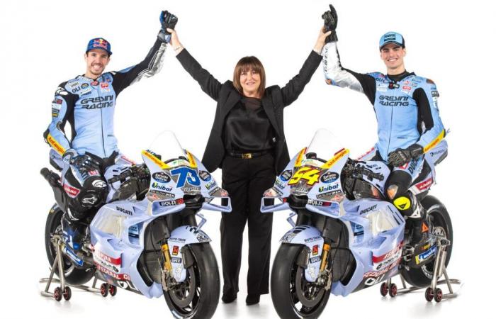 Bleu pastel et vif-argent pour Gresini Racing MotoGP™ en 2025