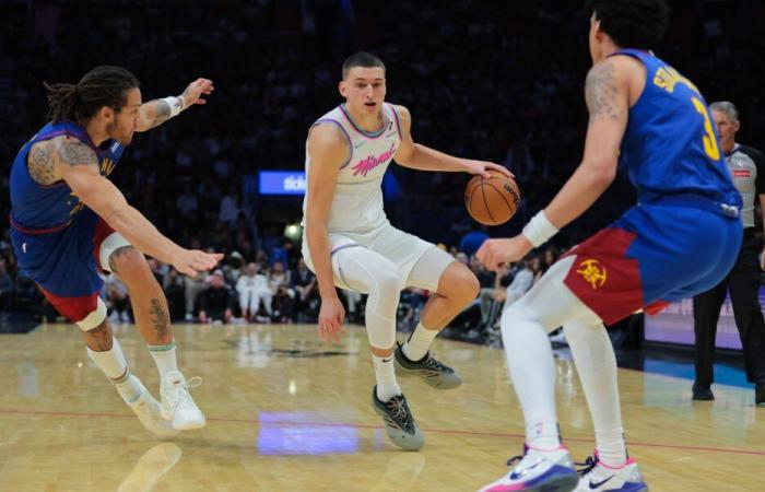 Nikola Jovic marque 14 points lors de la victoire du Heat contre les Spurs (19/01/25)