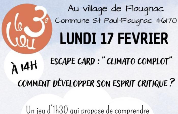 Carte Évasion Comment développer son esprit critique au 3e Lieu Saint-Paul-Flaugnac lundi 17 février 2025