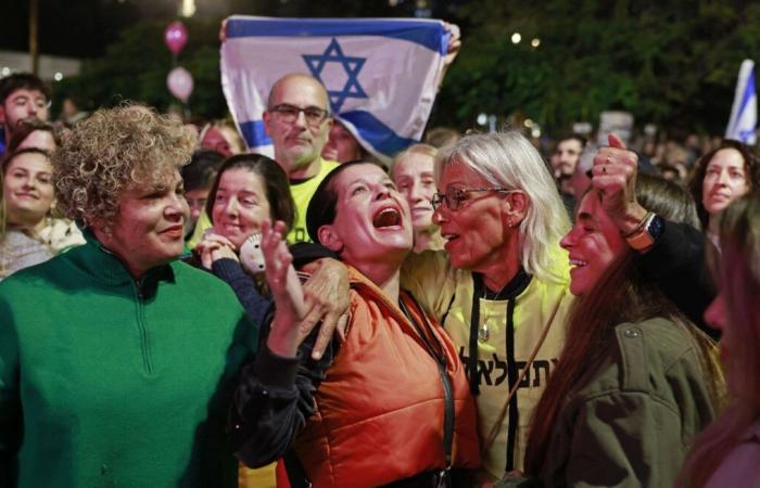 Cris et cris de joie à Tel-Aviv après la libération des otages de Gaza