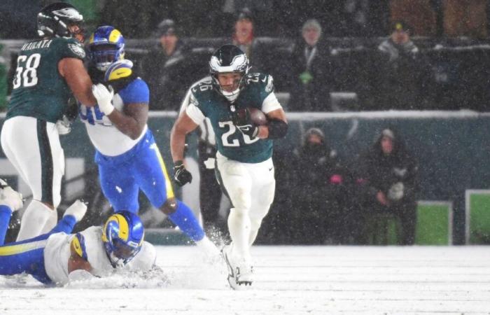 Les Eagles tiennent bon contre les Rams pour se qualifier pour le match de championnat NFC