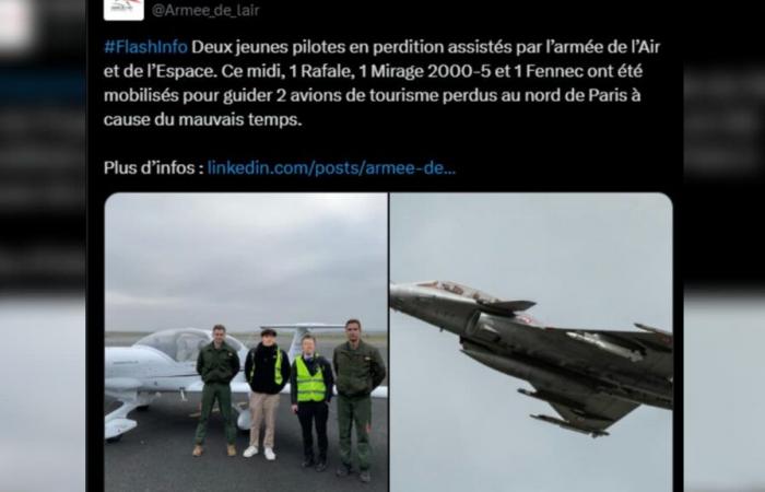 Deux avions secourus par l’Armée de l’Air après avoir été perdus dans le brouillard au nord de Paris