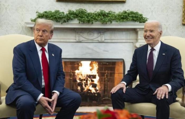 Le président Biden et le président élu Trump monteront…