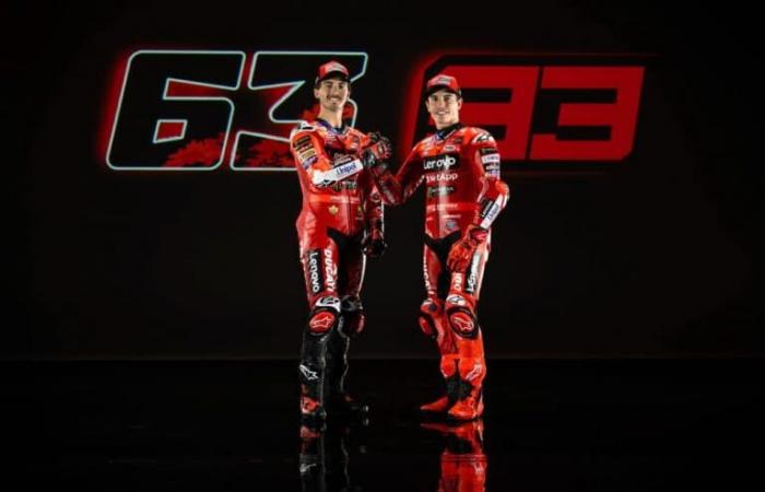 la dream team Ducati Bagnaia/Marquez en photos