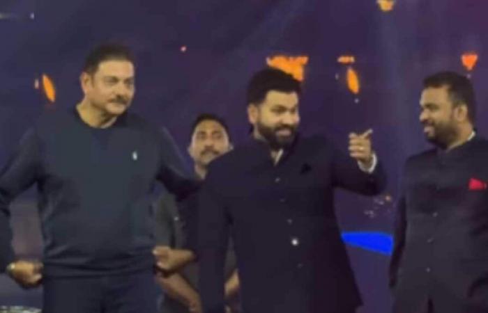 Rohit Sharma groove sur les rythmes de Bollywood lors de la célébration du 50e anniversaire de Wankhede