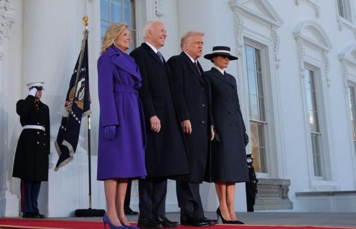 Joe et Jill Biden accueillent Donald et Melania Trump