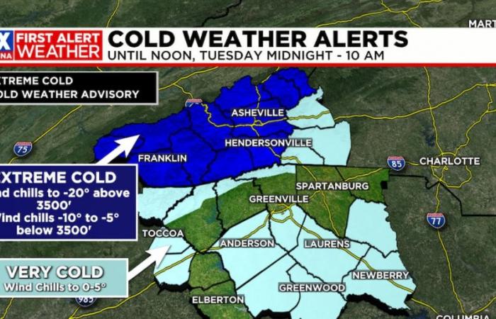 Alertes de temps extrême à froid expliquées