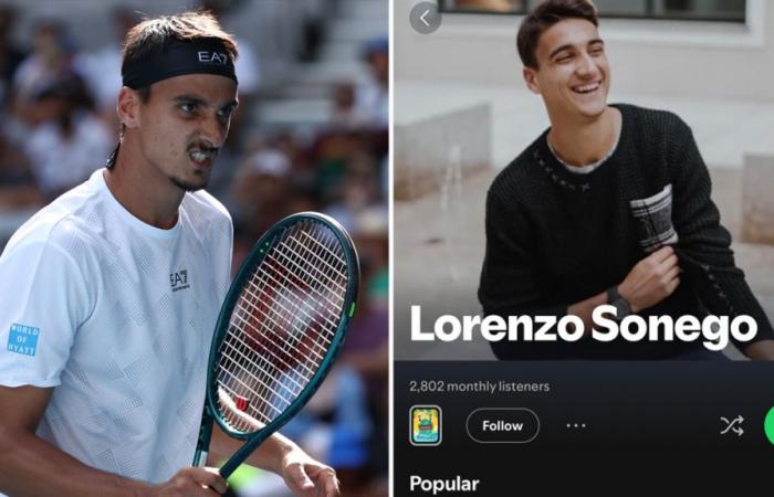 Le joueur de tennis italien Lorenzo Sonego devient le premier joueur à atteindre les quarts de finale et à compter un million d’auditeurs sur Spotify