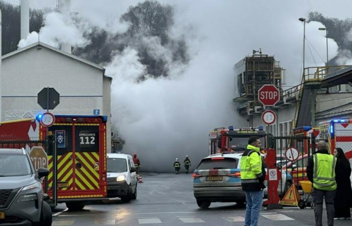 Grand incendie en cours chez Goodyear à Colmar-Berg