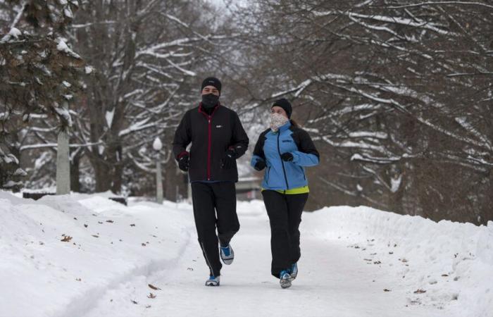 Le froid plus intense n’a pas arrêté les coureurs et les entraînements en plein air