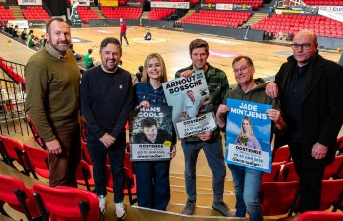 du basket-ball à l’arène de comédie à Ostende, avec un triptyque comique unique