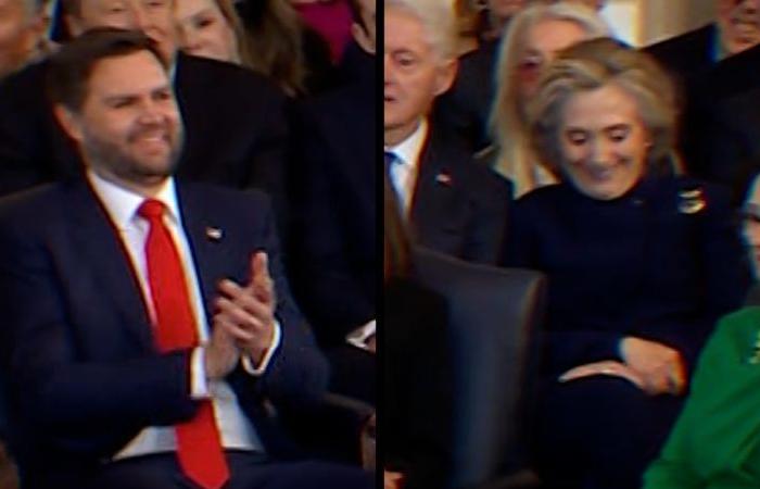 Regardez Hillary Clinton et JD Vance réagir à l’annonce de Trump sur le Golfe d’Amérique