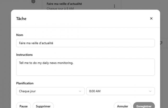 Comment automatiser vos routines avec Task dans ChatGPT