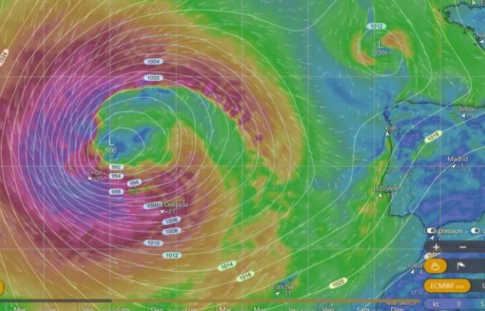 avis de coup de vent dans l’Atlantique Nord, les marins sous pression