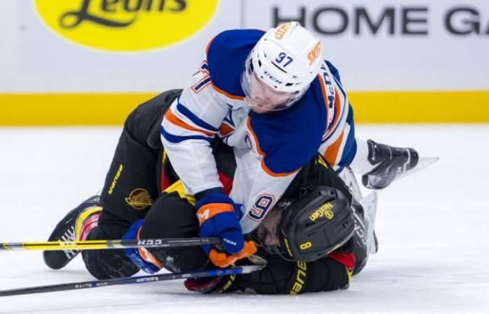 Connor McDavid suspendu trois matches pour avoir frappé son adversaire au visage