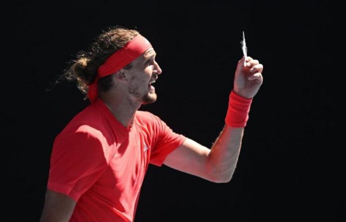 Zverev en colère a failli être renversé par une plume