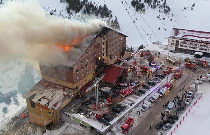 DERNIÈRES NOUVELLES SUR L’INCENDIE DE KARTALKAYA : Incendie dans l’hôtel où séjournaient 237 personnes dans la station de ski de Bolu Kartalkaya : 10 morts, 32 blessés