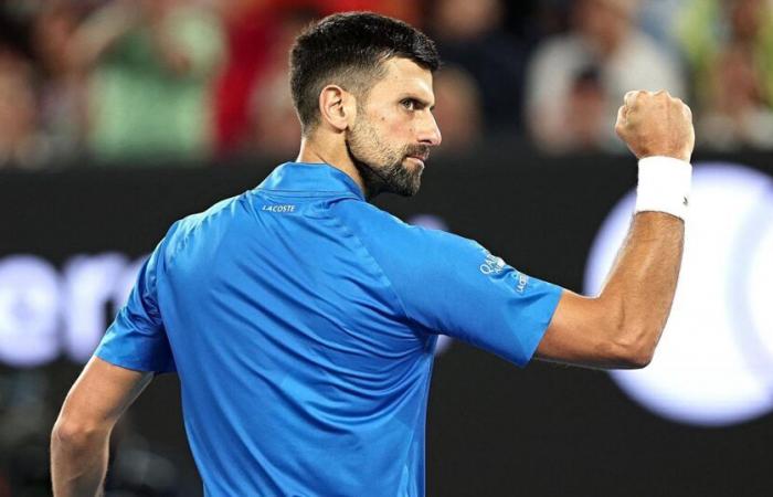 break blanc, look noir et deuxième set remporté contre Carlos Alcaraz en quart de finale de l’OA – Tennis Vidéo