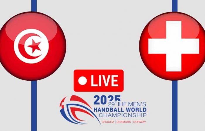 Diffusion en direct Tunisie vs Suisse : Championnat du monde de handball