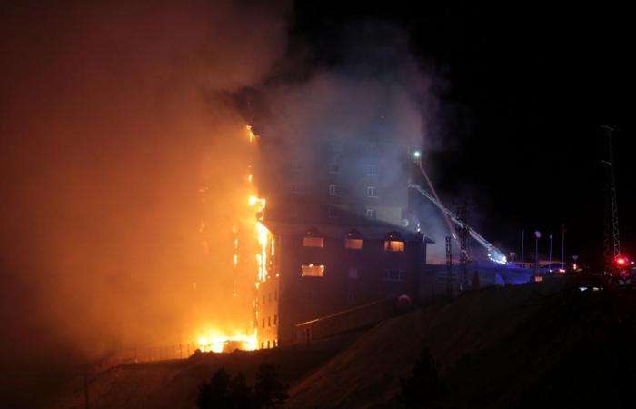 Catastrophe d’incendie à Kartalkaya ! Hôtel réduit en cendres : 10 morts, 32 blessés