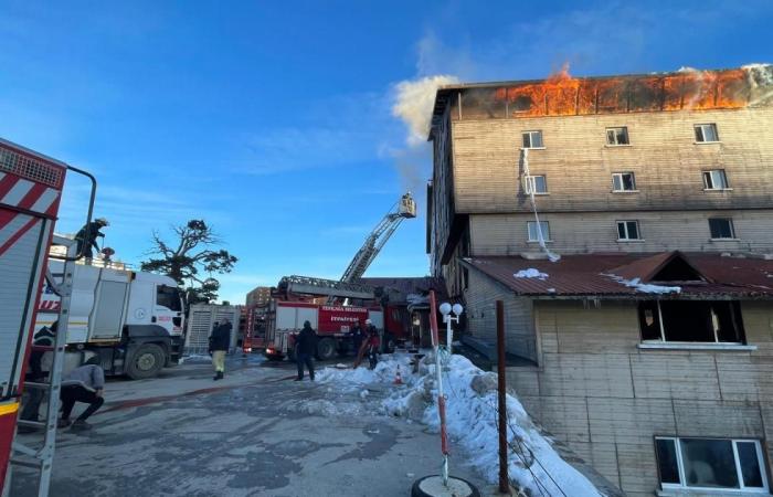 Catastrophe d’incendie à Kartalkaya ! Hôtel réduit en cendres : 10 morts, 32 blessés