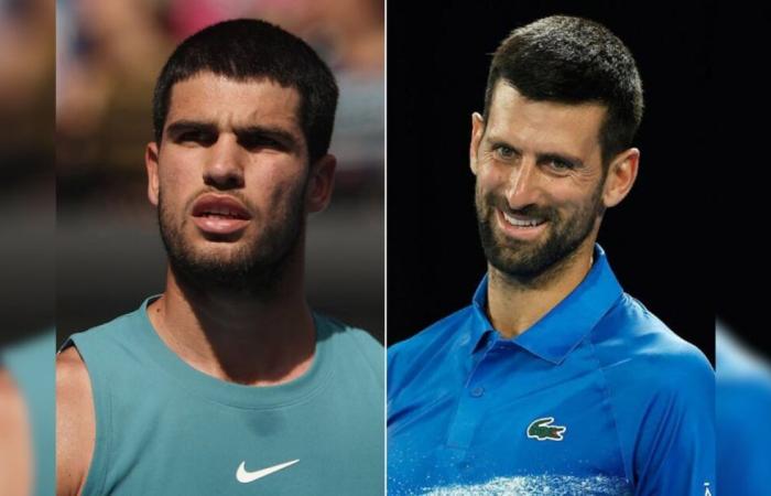 Alcaraz dans une discussion animée avec l’arbitre ; Djokovic mène au 2e set