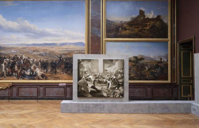 Au château de Versailles, la mêlée du peintre Guillaume Bresson