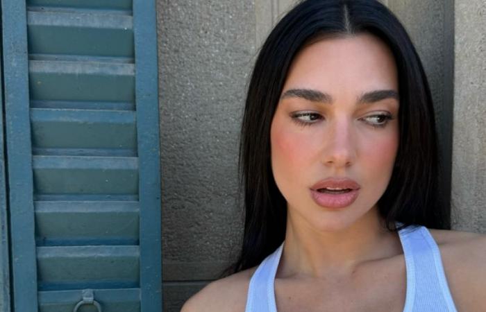 Le selfie miroir BTS de Dua Lipa révèle le secret de ses cheveux de verre