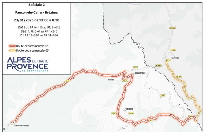 Plusieurs routes coupées avec le passage du Rallye Monte-Carlo