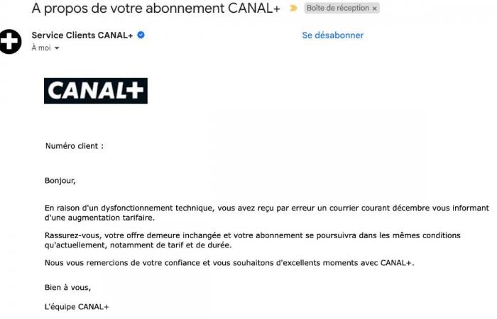 Bonnes nouvelles! Le prix de l’abonnement Canal+ n’augmentera pas pour certains clients