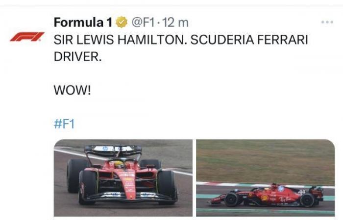 22 JANVIER 2025. HISTOIRE LEWIS HAMILTON CONDUIT ET CONDUIT BIEN SA FERRARI À FIORANO