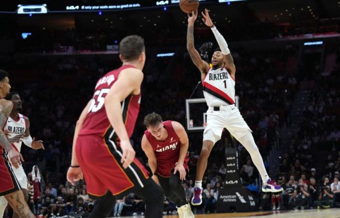 Anfernee Simons des Trail Blazers redécouvre le tir lors de la victoire au Heat