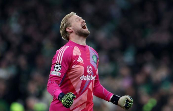 Post celtique gagnant de fin de soirée de Kasper Schmeichel