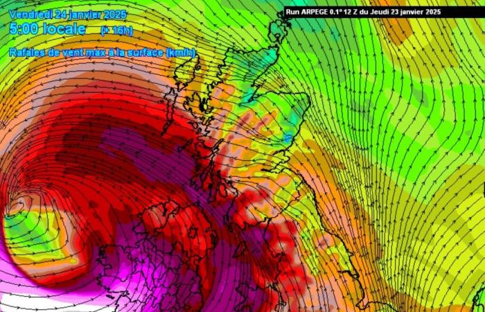 Le nord-ouest de la France échappera de peu à la tempête du siècle