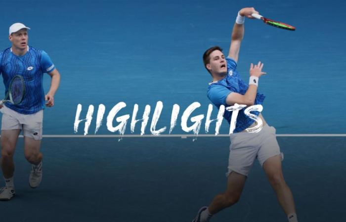 Krawietz / Puetz – Heliovaara / Patten – Temps forts du match – Open d’Australie – Tennis Vidéo