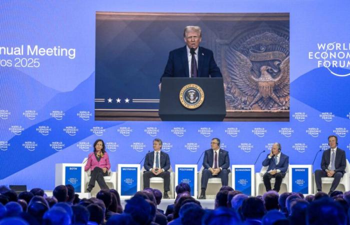 Trump parle à Davos, alors que les tarifs douaniers et la DEI attirent l’attention