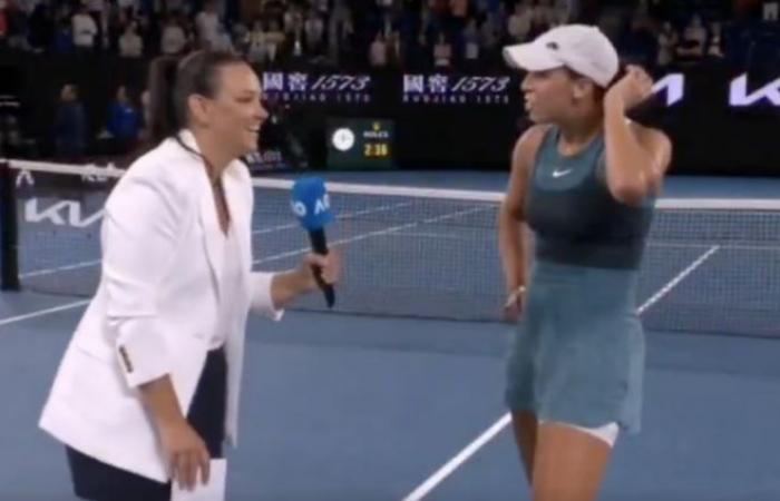 Vidéos, Open d’Australie > Interview très embarrassante de Madison Keys après sa victoire contre Iga Swiatek en demi-finale