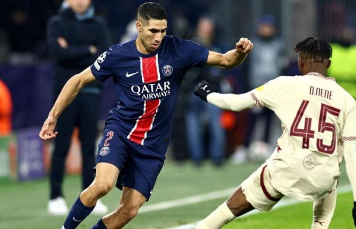 Achraf Hakimi réagit au but de Kylian Mbappé