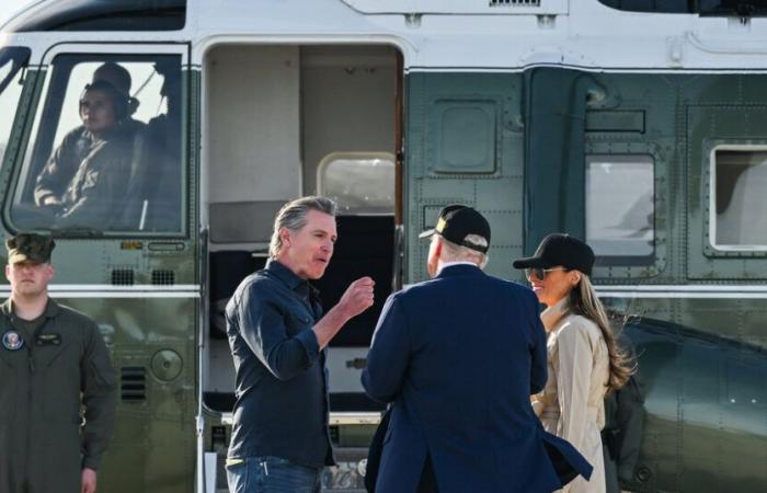 Trump arrive à Los An