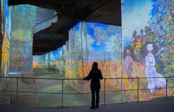 En janvier, Monet s’installe dans les carrières du siècle des Lumières.