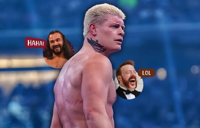 Drew McIntyre et Sheamus se moquent du tatouage de Cody Rhodes