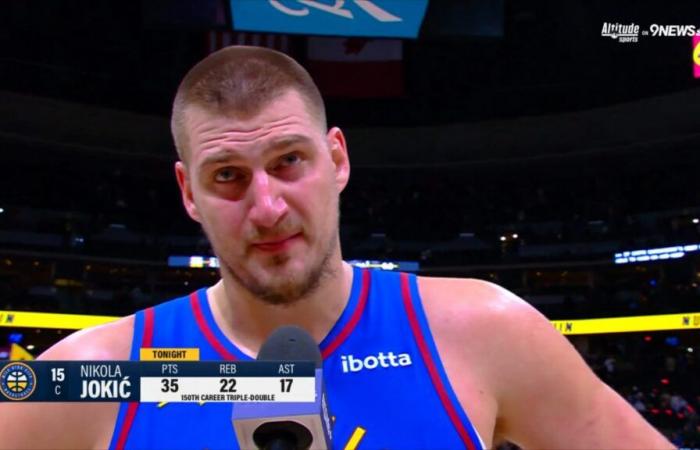 Nikola Jokic lâche un 35/22/17 face aux Kings, monstrueux !