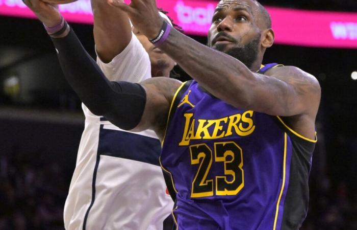 LeBron James atteint le double-double avec 20 points, 14 rebonds dans les Lakers Gagnez les Celtics le 23 janvier 2025