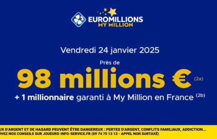 98 millions d’euros à gagner en Euromillions aujourd’hui ! Tentez votre chance