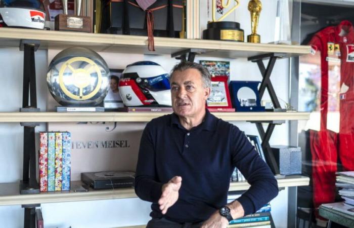 quand Jean Alesi admire les skieurs de Kitzbühel